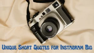 Unique Short Quotes for Instagram Bio